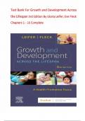 Test Bank For Growth and Development Across the Lifespan 3rd Edition By Gloria Leifer&semi; Eve Fleck Chapters 1 - 16 Complete&period;pdf