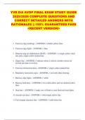 YVR D&sol;A AVOP FINAL EXAM STUDY GUIDE  2025&sol;2026 COMPLETE QUESTIONS AND  CORRECT DETAILED ANSWERS WITH  RATIONALES &vert;&vert; 100&percnt; GUARANTEED PASS  <RECENT VERSION> 