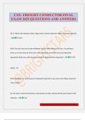 CSX- FREIGHT CONDUCTOR FINAL EXAM 2025 QUESTIONS AND ANSWERS