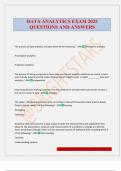 DATA ANALYTICS EXAM 2025 QUESTIONS AND ANSWERS