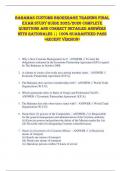 Bahamas Customs Brokerage Training FINAL  EXAM STUDY GUIDE 2025&sol;2026 COMPLETE  QUESTIONS AND CORRECT DETAILED ANSWERS  WITH RATIONALES &vert;&vert; 100&percnt; GUARANTEED PASS  <RECENT VERSION> 