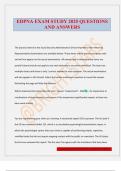 EDPNA EXAM STUDY 2025 QUESTIONS AND ANSWERS