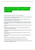 MBLEX MASSAGE THERAPY EXAM QUESTIONS WITH 100&percnt; CORRECT ANSWERS 