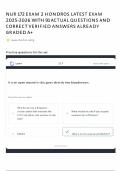 HONDROS NUR 172 LATEST EXAM 2025&sol;2026 &vert; 91 ACTUAL QUESTIONS AND CORRECT DETAILED ANSWERS &vert; ALREADY GRADED A&plus; &vert;