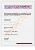 ENA GYNECOLOGIC EMERGENCIES EXAM 2025 QUESTIONS AND ANSWERS