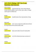 ACE PACE Biology 1097 Test Exam Questions And Answers&period;docx