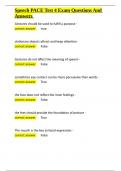 Speech PACE Test 4 Exam Questions And Answers&period;docx