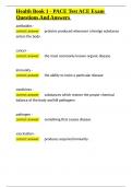 Health Book 1 - PACE Test ACE Exam Questions And Answers&period;docx