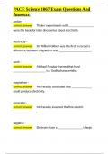PACE Science 1067 Exam Questions And Answers&period;docx