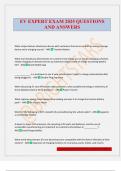 EV EXPERT EXAM 2025 QUESTIONS AND ANSWERS