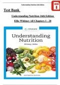 TEST BANK For Understanding Nutrition 16th Edition by Whitney &period;All Chapters 1 - 20&period;Latest Edition 