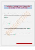 FLORIDA CAM LICENSE EXAM 2025 QUESTIONS AND ANSWERS