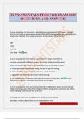 FUNDAMENTALS PROCTOR EXAM 2025 QUESTIONS AND ANSWERS