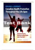 TEST BANK For Edelman and Kudzma's Canadian Health Promotion Throughout the Life Span&comma; 1st Edition by Dames&comma; Luctkar-Flude & Tyerman&comma; Verified Chapters 1 - 25&comma; Complete Newest Version