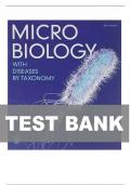 Test Bank - Microbiology with Diseases by Taxonomy&comma; 6th Edition by Bauman&comma; All Chapters 1-27 &vert; Complete Guide A&plus;