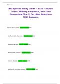 NK Spirited Study Guide &ndash; 2025 &ndash; Airport Codes&comma; Military Phonetics&comma; And Time Conversion Chart &vert; Certified Questions With Answers