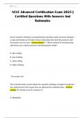 NCLE Advanced Certification Exam 2025 &vert; Certified Questions With Answers And Rationales