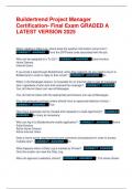 Buildertrend Project Manager  Certification- Final Exam GRADED A  LATEST VERSION 2025