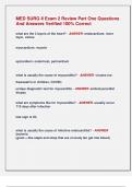MED SURG II Exam 2 Review Part One Questions  And Answers Verified 100&percnt; Correct 