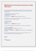 Med Surg II Exam Test Questions And Answers Verified  100&percnt; Correct  