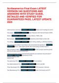 BUNDLE FOR ScribeAmerica OP Final 2023-2024 ACTUAL EXAM QUESTIONS AND CORRECT DETAILED ANSWERS &lpar;VERIFIED ANSWERS&rpar; &vert;ALREADY GRADED A
