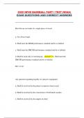 2025 NFHS Baseball Part I Exam &lpar;WIAA&rpar; &ndash; Complete Test Questions and Correct Answers