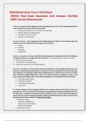 Multidimensional Care 3 Final Exam   &sol;MDC3 Final Exam Questions And Answers Verified  100&percnt; Correct &lpar;Rasmussen&rpar; 
