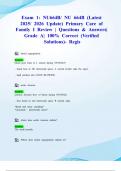 Exam 1&colon; NU664B&sol; NU 664B &lpar;Latest 2025&sol; 2026 Update&rpar; Primary Care of Family I Review &vert; Questions & Answers&vert; Grade A&vert; 100&percnt; Correct &lpar;Verified Solutions&rpar;- Regis