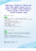 Final Exam&colon; NU664B&sol; NU 664B &lpar;Latest 2025&sol; 2026 Update&rpar; Primary Care of Family I Complete Guide&vert; Questions & Answers&vert; Grade A&vert; 100&percnt; Correct &lpar;Verified Solutions&rpar;- Regis