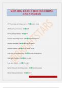 KHP 420G EXAM 1 2025 QUESTIONS AND ANSWERS