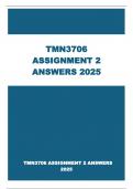 TMN3706 ASSIGNMENT 2 ANSWERS 2025