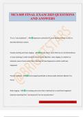 MCS 005 FINAL EXAM 2025 QUESTIONS AND ANSWERS