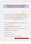 MCS005 UCR FINAL EXAM 2025 QUESTIONS AND ANSWERS