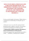 XCEL STATE SIMULATOR EXAM &lpar;LIFE  & HEALTH&rpar; 2025&sol;2026 BANK &vert; ALL  FREQUENTLY TESTED ACTUAL EXAM  QUESTIONS AND ANSWERS &vert;  ACCURATE AND VERIFIED FOR  GUARANTEED PASS &vert; ALREADY  GRADED A&plus;