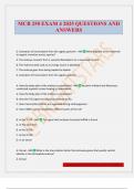 MCB 250 EXAM 4 2025 QUESTIONS AND ANSWERS
