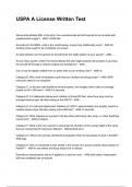 USPA A License Written Test NEWEST 2025&sol;2026 ACTUAL EXAM COMPLETE QUESTIONS AND CORRECT DETAILED ANSWERS &lpar;VERIFIED ANSWERS&rpar; &vert;ALREADY GRADED A&plus;&vert;&vert;BRAND NEW&excl;&excl;
