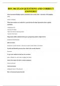 BSN 346 EXAM QUESTIONS AND CORRECT ANSWERS&excl;&excl;