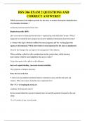BSN 346 EXAM 2 QUESTIONS AND CORRECT ANSWERS&excl;&excl;