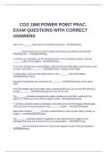 CGS 1060 POWER POINT PRAC&period; EXAM QUESTIONS WITH CORRECT ANSWERS