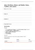 COUC 504 Quiz&colon; Worldview&comma; History And Models&comma; Values&comma; Conflicts&comma; And Lament &vert; Score 92&sol;100 &vert; Liberty University