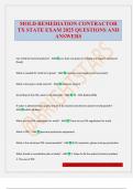 MOLD REMEDIATION CONTRACTOR TX STATE EXAM 2025 QUESTIONS AND ANSWERS