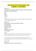 BSN 346 EXAM 5 QUESTIONS AND CORRECT ANSWERS&excl;&excl;