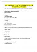 BSN 346 EXAM PRACTICE QUESTIONS AND CORRECT ANSWERS&excl;&excl;
