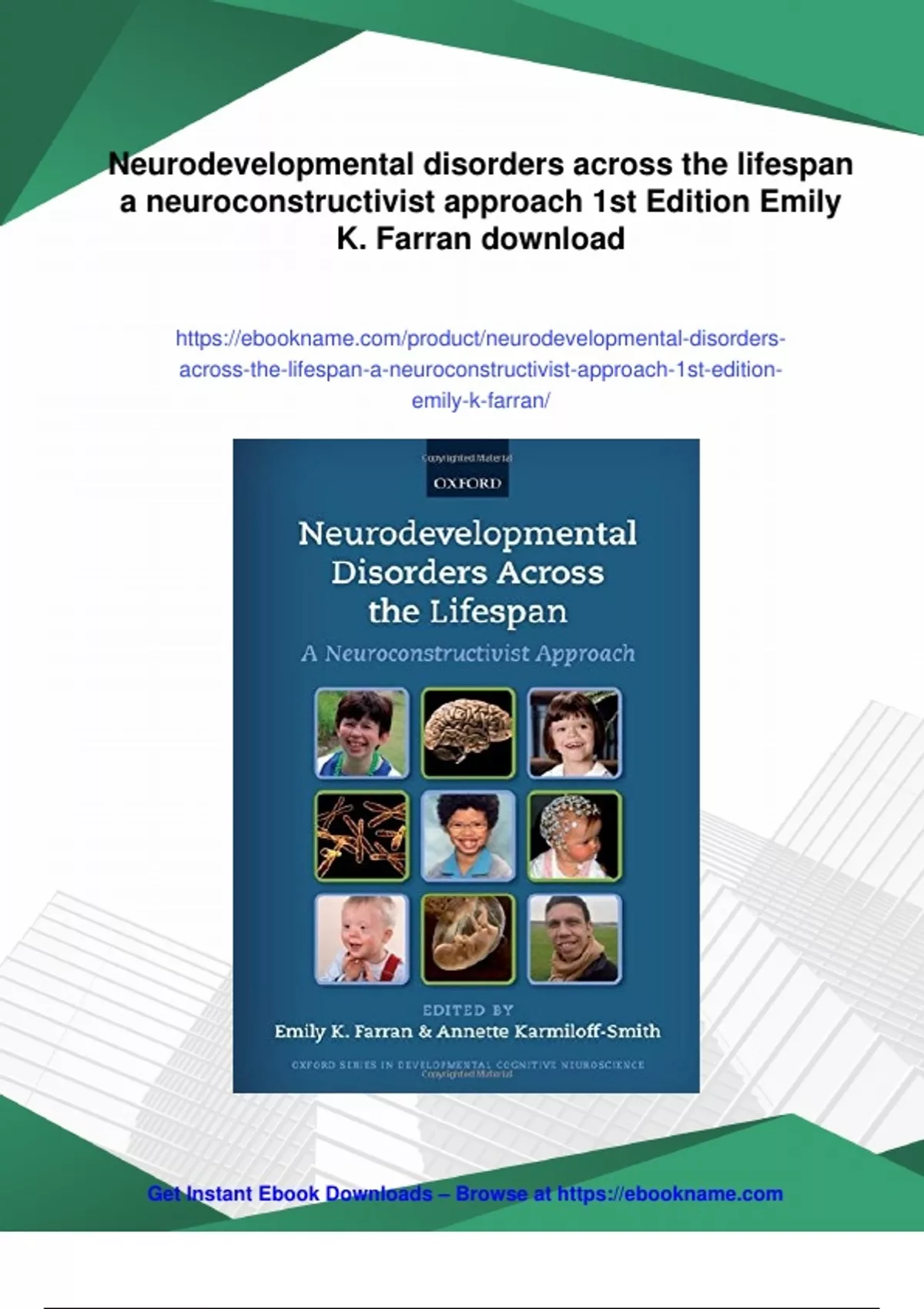 Summary Neurodevelopmental disorders across the lifespan a ...