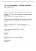 NR 607 Pharmacology Midterm exam with correct answers&period;