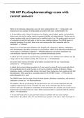 NR 607 Psychopharmacology exam with correct answers