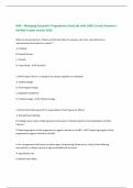MSP - Managing Successful Programmes Study Set with 100&percnt; Correct Answers &vert; Verified &vert;Latest version 2025