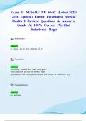 Exam 1&colon; NU664C&sol; NU 664C &lpar;Latest 2025&sol; 2026 Update&rpar; Family Psychiatric Mental Health I Review&vert; Questions & Answers&vert; Grade A&vert; 100&percnt; Correct &lpar;Verified Solutions&rpar;- Regis