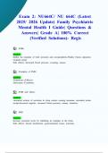 Exam 2&colon; NU664C&sol; NU 664C &lpar;Latest 2025&sol; 2026 Update&rpar; Family Psychiatric Mental Health I Guide&vert; Questions & Answers&vert; Grade A&vert; 100&percnt; Correct &lpar;Verified Solutions&rpar;- Regis
