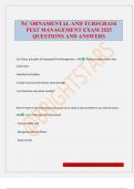 NC ORNAMENTAL AND TURFGRASS PEST MANAGEMENT EXAM 2025 QUESTIONS AND ANSWERS